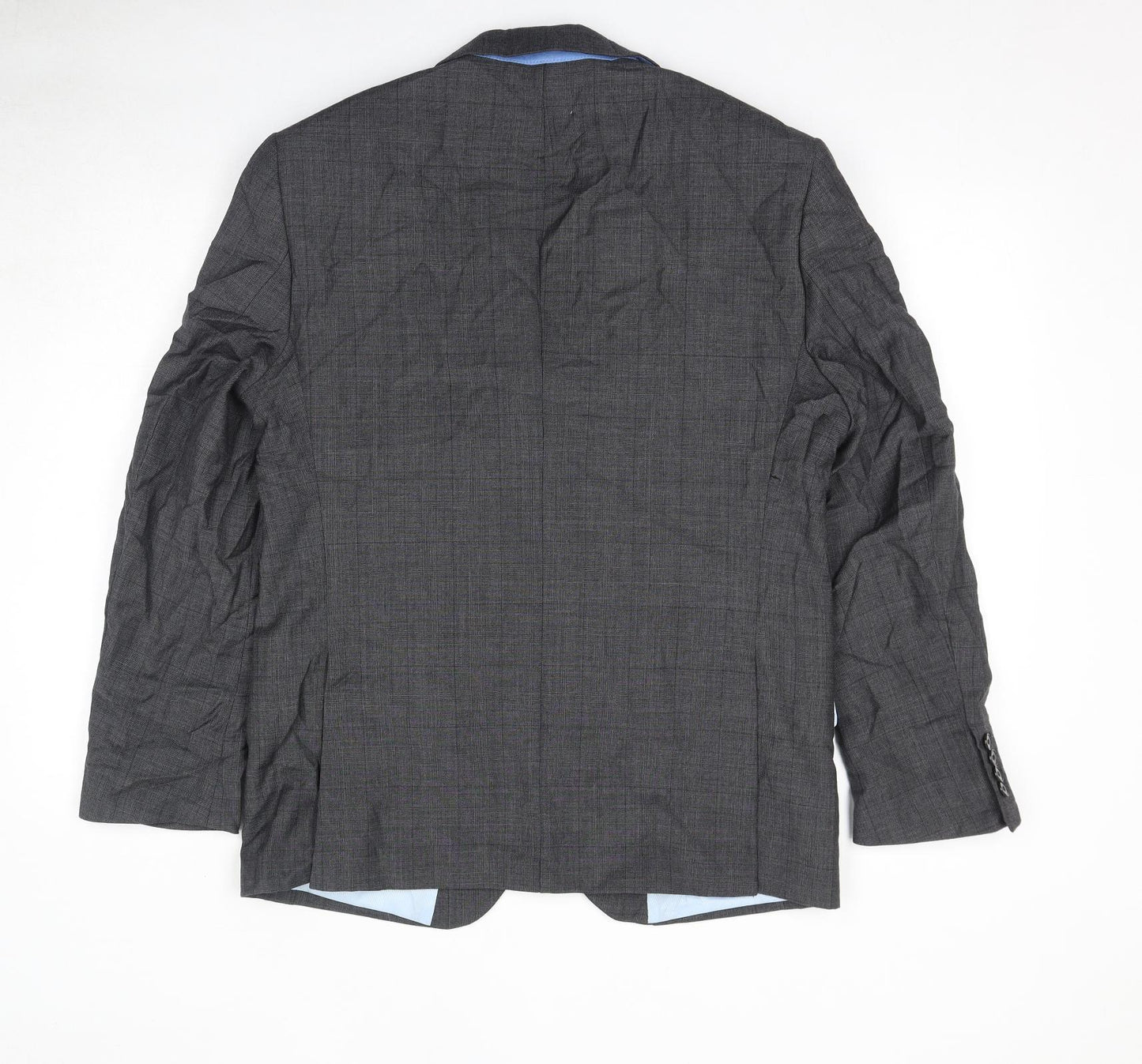 Marks and Spencer Mens Grey Wool Jacket Blazer Size 40 Regular