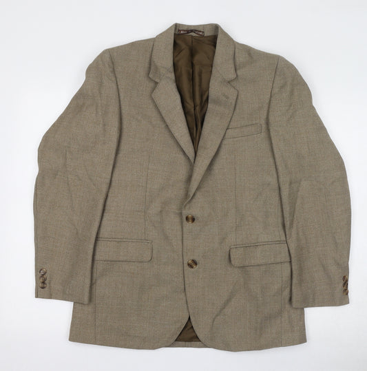 Winchester Mens Beige Polyester Jacket Suit Jacket Size 38 Regular