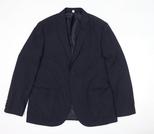 Autograph Mens Blue Polyester Jacket Suit Jacket Size 42 Regular
