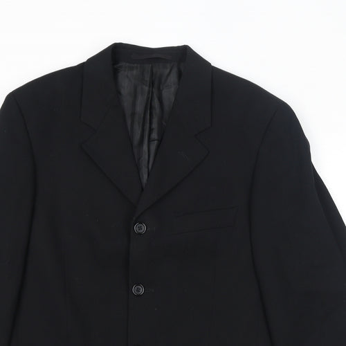 Maitland Mens Black Polyester Jacket Suit Jacket Size 38 Regular
