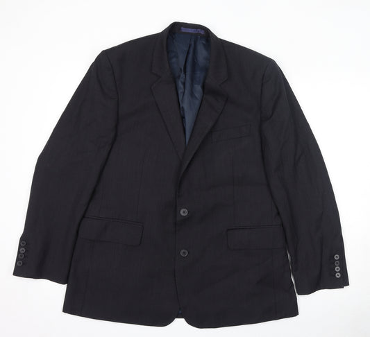 Hammond & Co Mens Black Polyester Jacket Suit Jacket Size 44 Regular