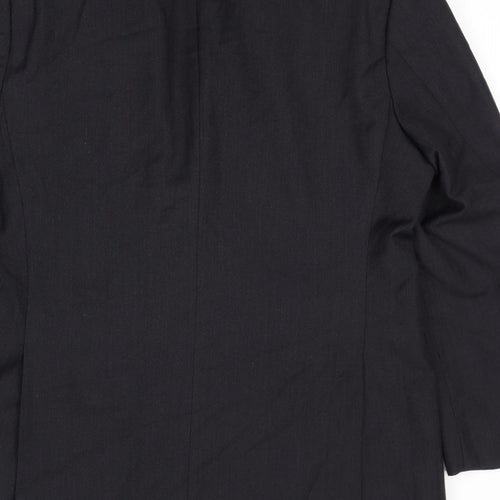 Hammond & Co Mens Black Polyester Jacket Suit Jacket Size 44 Regular