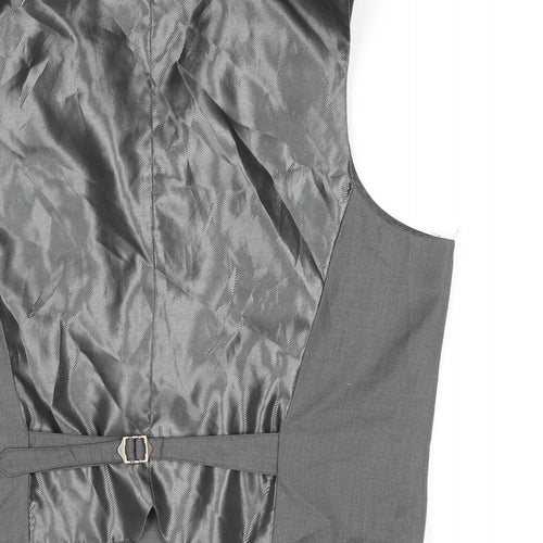 Jeff Banks Mens Grey Polyester Jacket Suit Waistcoat Size M Regular