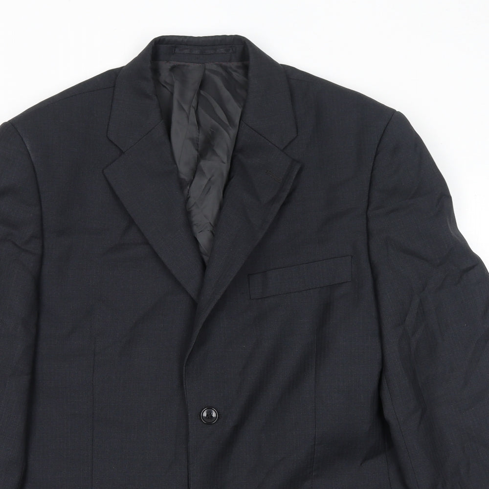 Howick Mens Black Wool Jacket Suit Jacket Size 40 Regular