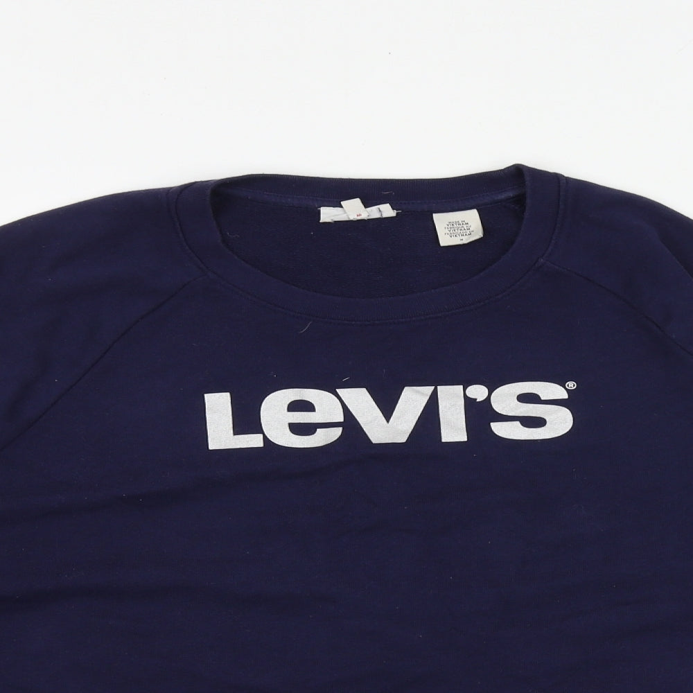 Levi's Mens Blue Cotton Pullover Sweatshirt Size M