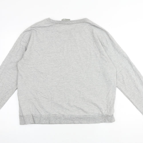 ASOS Womens Grey Cotton Pullover Sweatshirt Size 16 Pullover - Out of Office