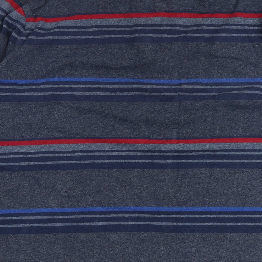 Blue Harbour Mens Multicoloured Striped Cotton Pullover Sweatshirt Size L