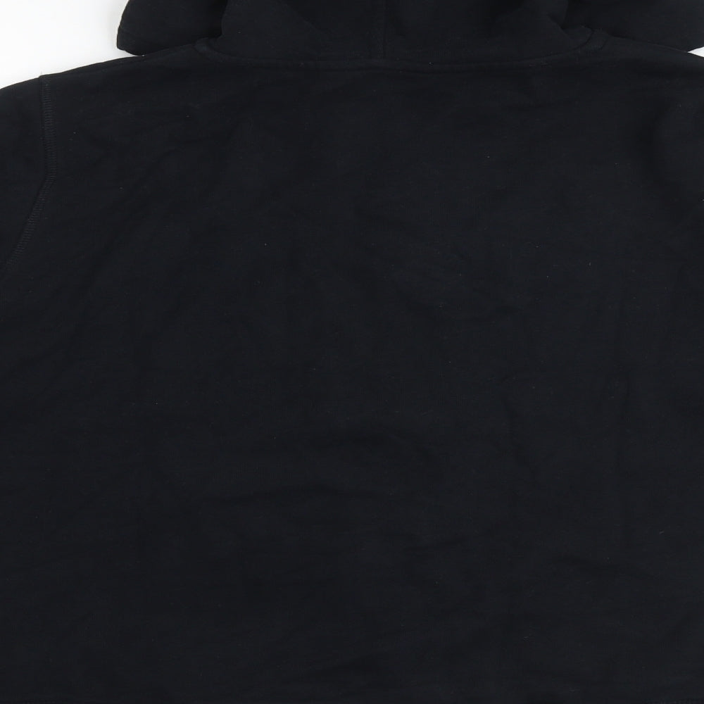 Marks and Spencer Mens Black Cotton Full Zip Hoodie Size S