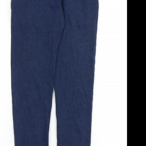 NEXT Boys Blue Cotton Jogger Trousers Size 9 Years Regular Drawstring