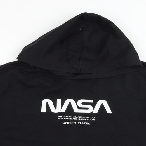 H&M Womens Black Cotton Pullover Hoodie Size S Pullover - NASA