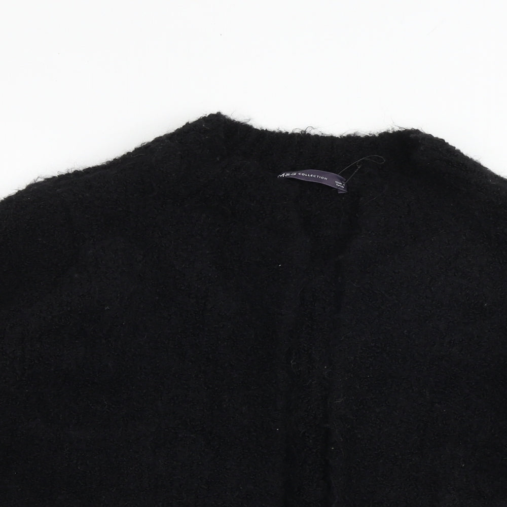 Marks and Spencer Womens Black V-Neck Acrylic Cardigan Jumper Size M