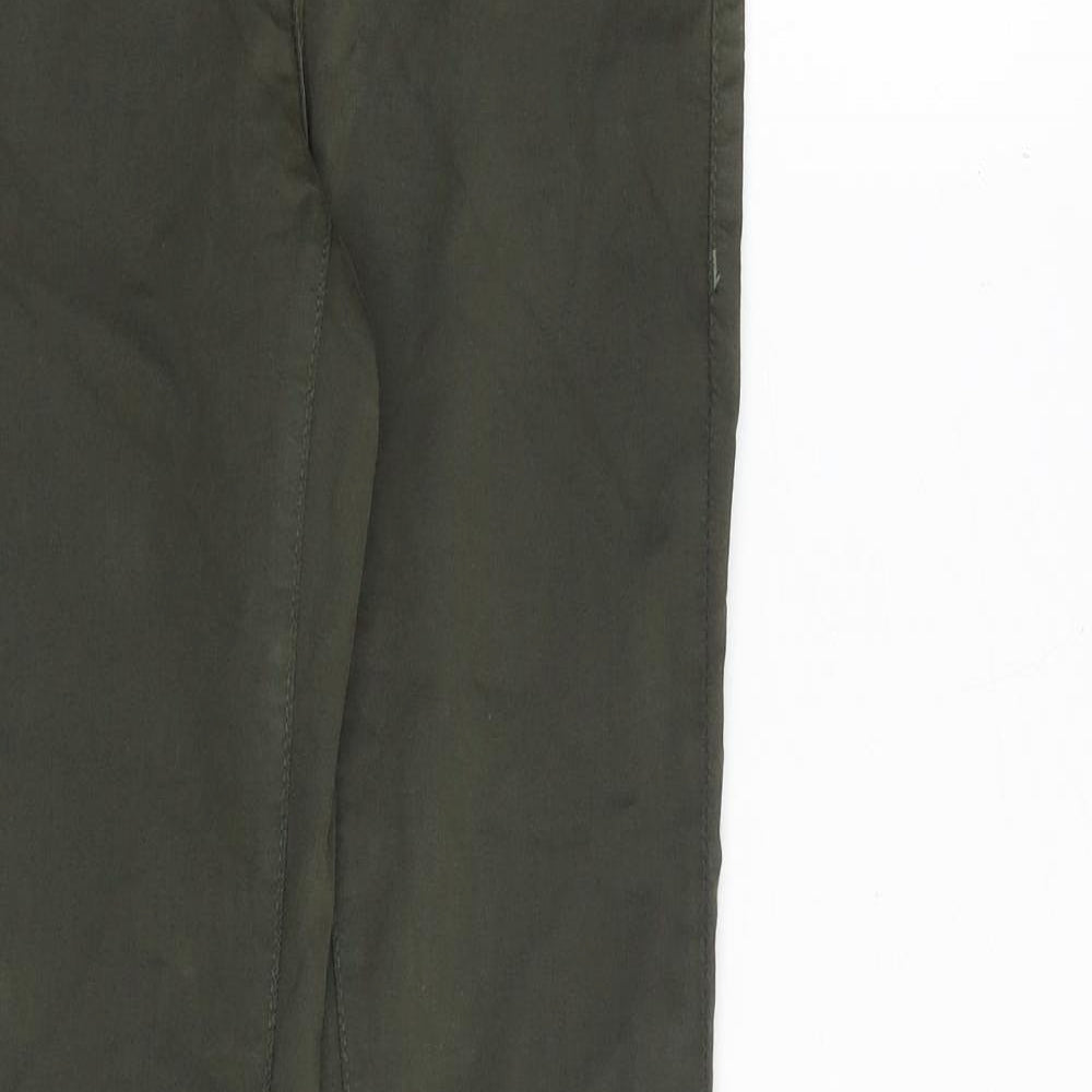 Topshop Womens Green Cotton Skinny Jeans Size 25 in Slim Zip