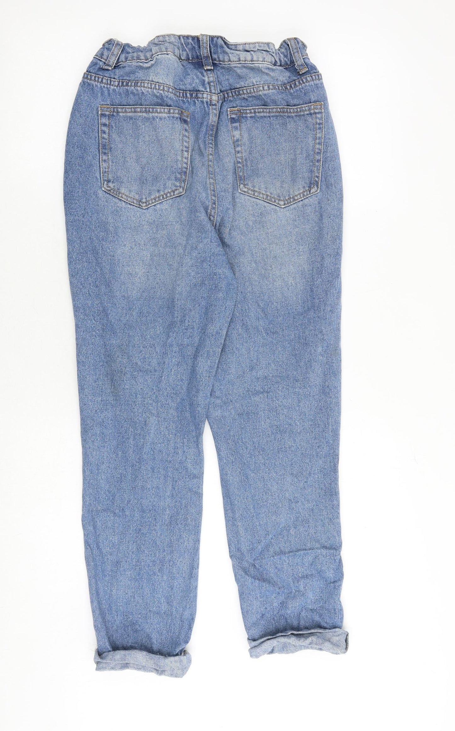 The Rockin Rev Womens Blue Cotton Skinny Jeans Size 10 Regular Zip
