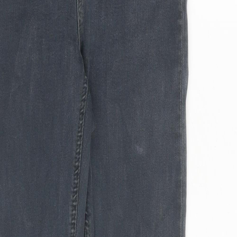 Topshop Womens Grey Cotton Skinny Jeans Size 26 in Slim Zip