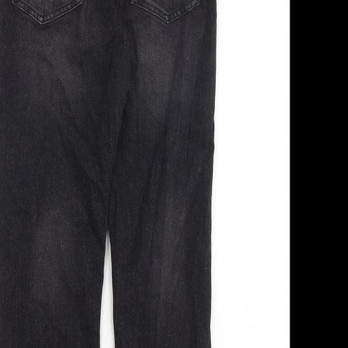 Denim Dept Boys Black Cotton Straight Jeans Size 10 Years Regular Zip