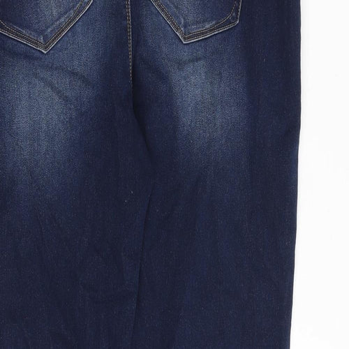 CURVE APPEAL Womens Blue Cotton Jegging Jeans Size 12 Regular Zip