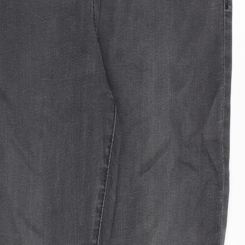 Marks and Spencer Womens Grey Cotton Jegging Jeans Size 12 Slim Zip
