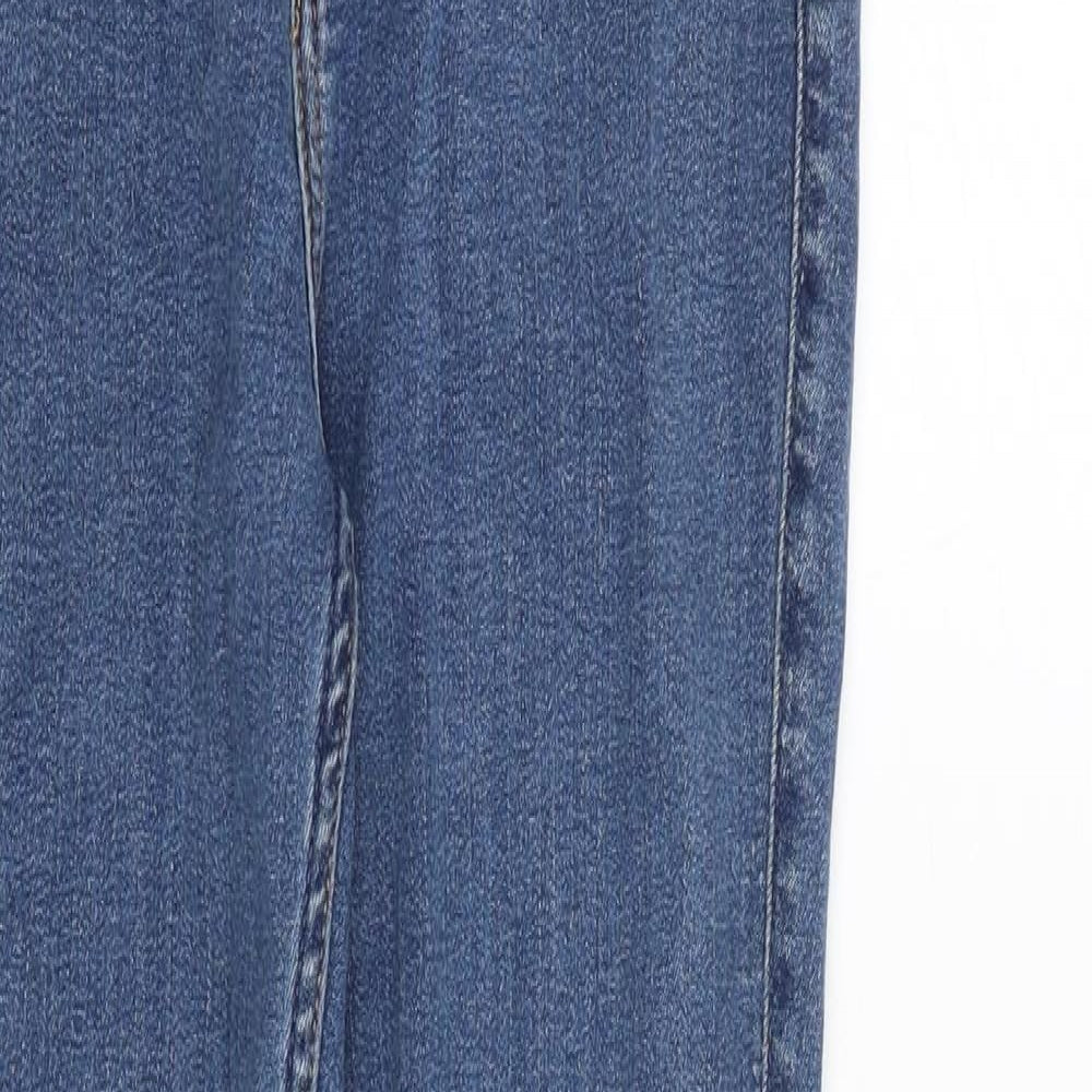 Lee Womens Blue Cotton Skinny Jeans Size 28 in L33 in Slim Zip