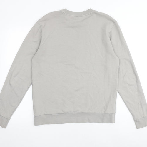 HUGO BOSS Mens Grey Cotton Pullover Sweatshirt Size S