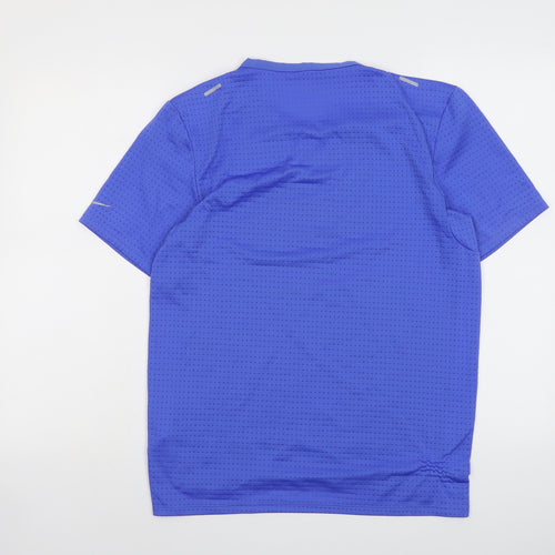 Nike Mens Blue Polyester Basic T-Shirt Size S Crew Neck Pullover