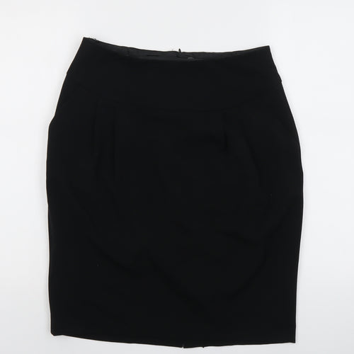 Wallis Womens Black Polyester Bandage Skirt Size 12 Zip