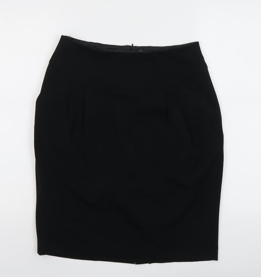Wallis Womens Black Polyester Bandage Skirt Size 12 Zip