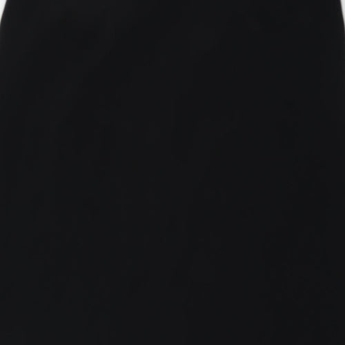 Marks and Spencer Womens Black Polyester A-Line Skirt Size 16 Zip
