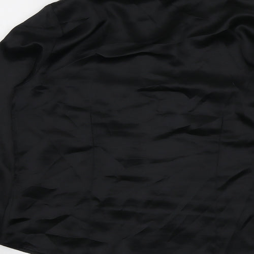 Kaleidoscope Womens Black Polyester Basic Button-Up Size 14 V-Neck