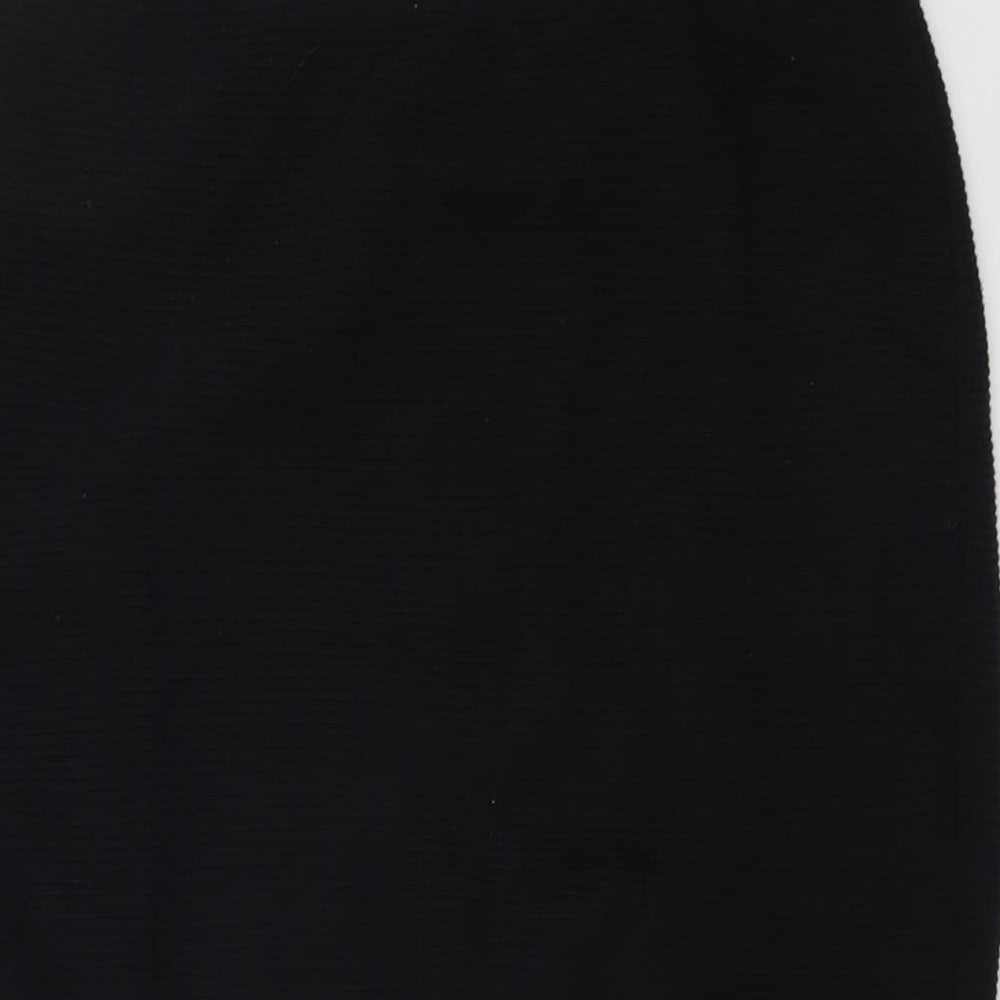 NEXT Womens Black Cotton Bandage Skirt Size 10