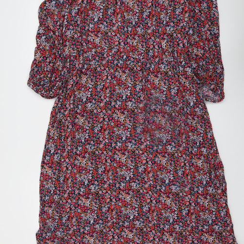 Monsoon Womens Multicoloured Floral Viscose A-Line Size M Off the Shoulder Pullover