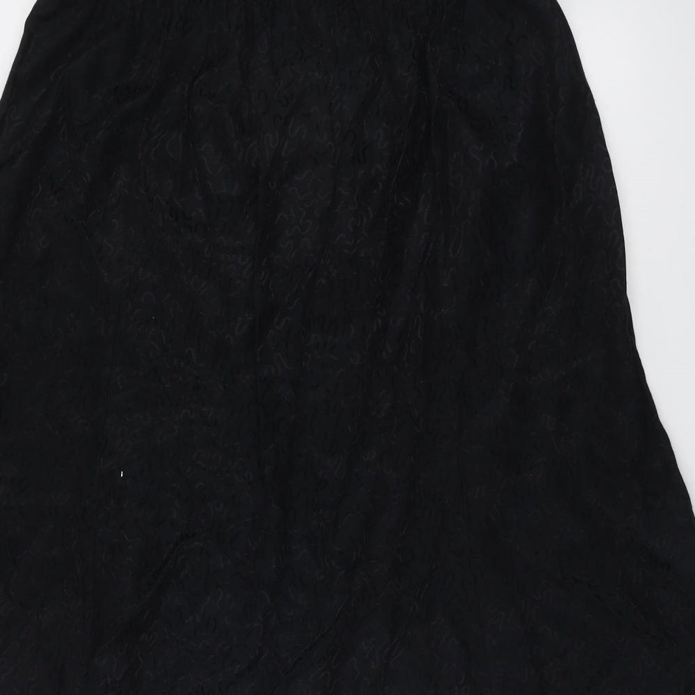Profiles Womens Black Viscose A-Line Skirt Size 20