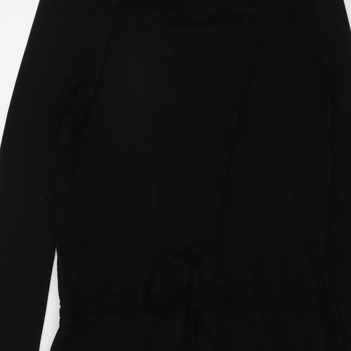 Marks and Spencer Womens Black Polyester A-Line Size 12 Cowl Neck Pullover