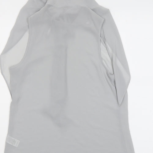 Topshop Womens Grey Polyester Basic Tank Size 10 Round Neck