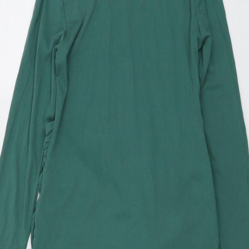 Thanne Womens Green Polyester Jumper Dress Size 10 Round Neck Pullover