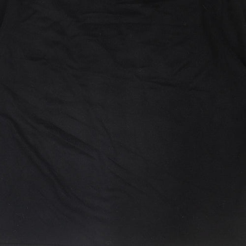 Reflect Womens Black Round Neck Geometric Acrylic Pullover Jumper Size M - Size M-L