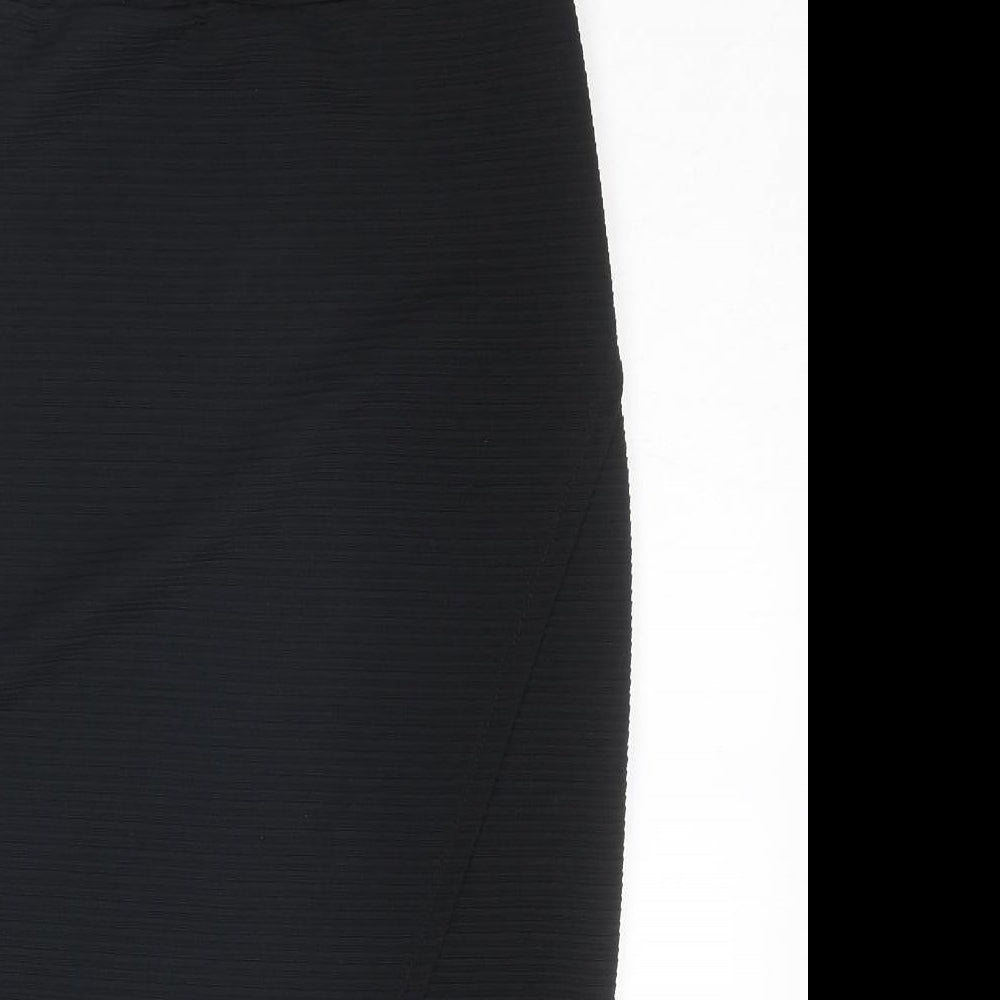 New Look Womens Black Polyester Straight & Pencil Skirt Size 8
