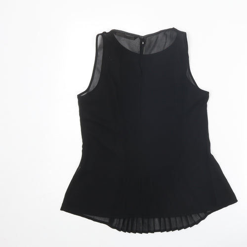 Zara Womens Black Polyester Basic Tank Size M Round Neck
