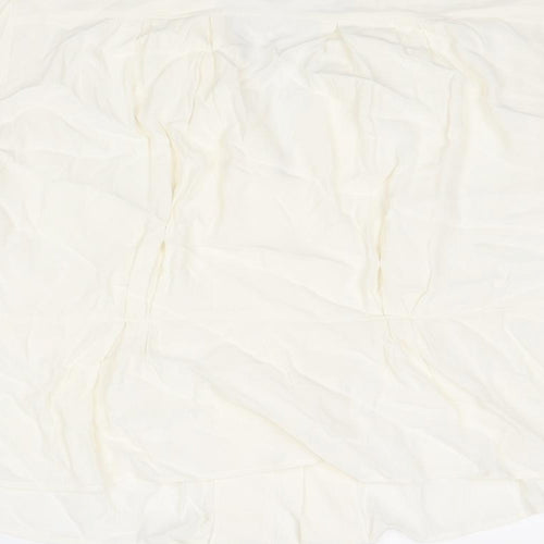 Marks and Spencer Womens Ivory Viscose Basic Button-Up Size 22 V-Neck