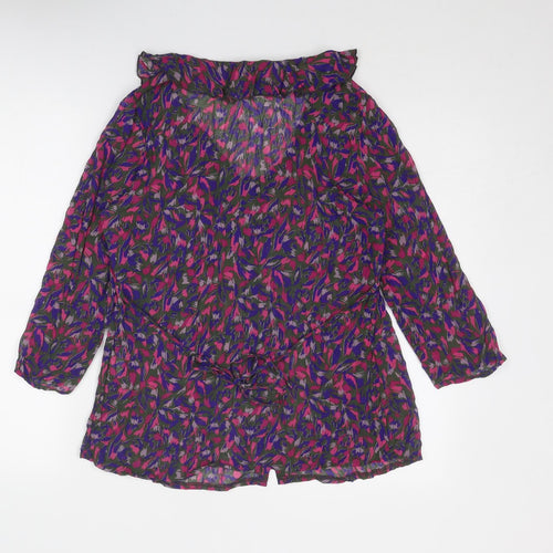 Per Una Womens Multicoloured Geometric Polyester Basic Blouse Size 12 Round Neck