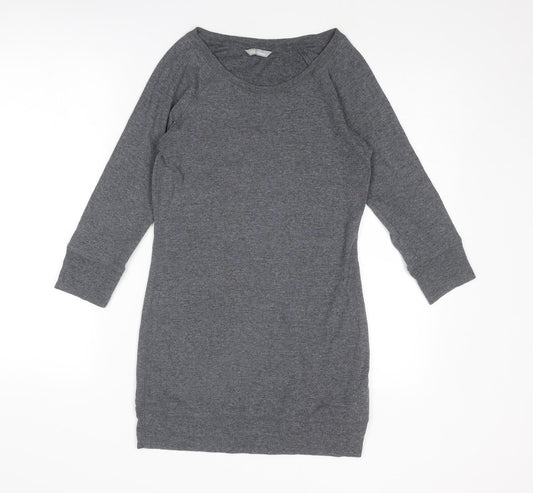 Marks and Spencer Womens Grey Cotton Pullover Sweatshirt Size 8 Pullover