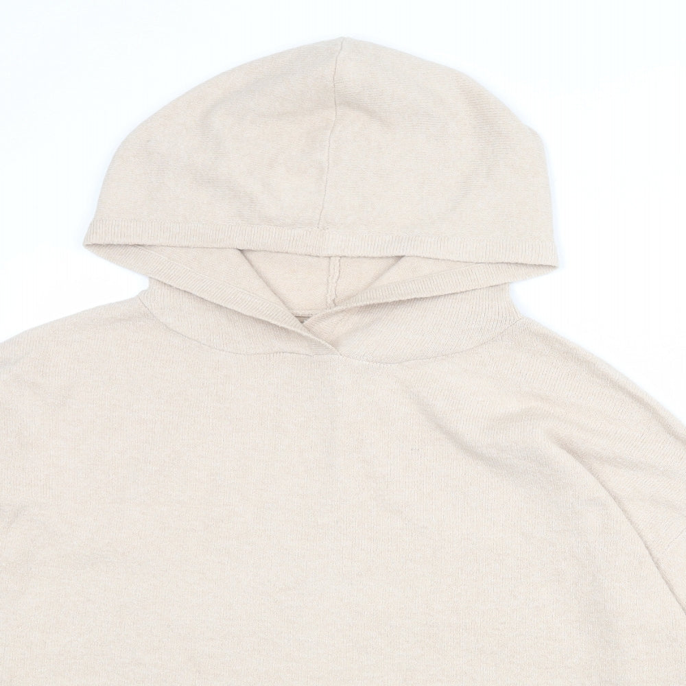 Jack Wills Womens Beige Polyester Pullover Hoodie Size 12 Pullover