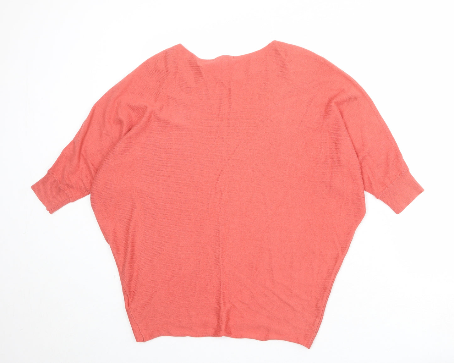 Phase Eight Womens Pink Round Neck Cotton Pullover Jumper Size XS