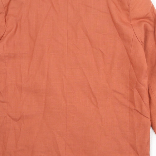 Debenhams Womens Orange Polyester Jacket Suit Jacket Size 14