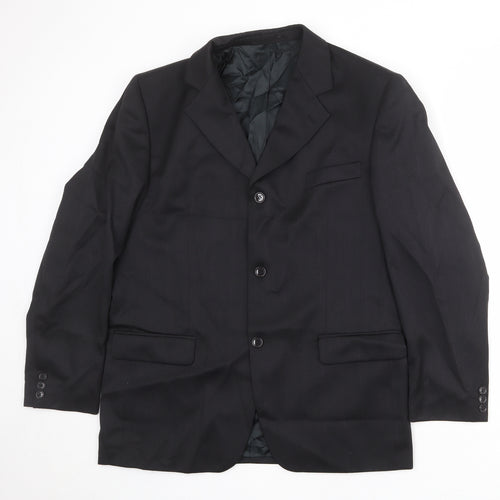 Horne Brothers Mens Black Polyester Jacket Suit Jacket Size 42 Regular