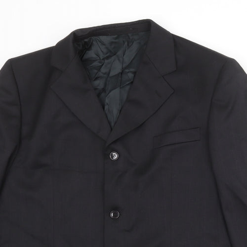 Horne Brothers Mens Black Polyester Jacket Suit Jacket Size 42 Regular
