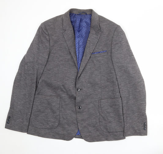 Marks and Spencer Mens Grey Polyester Jacket Blazer Size 44 Regular