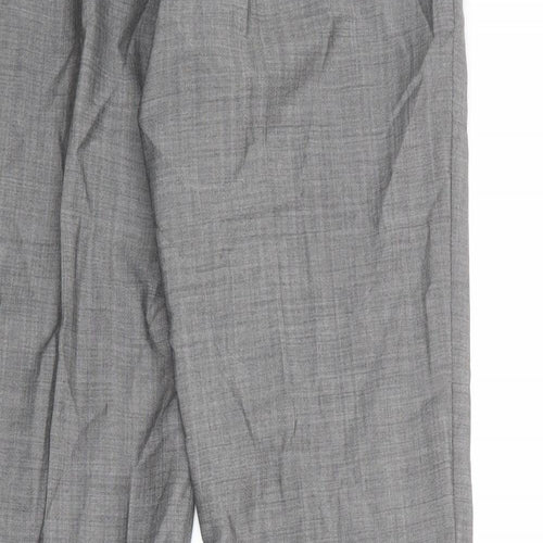 DKNY Mens Grey Polyester Dress Pants Trousers Size 38 in Regular Zip