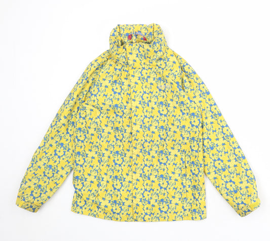 Regatta Girls Yellow Floral Jacket Size 9-10 Years Zip