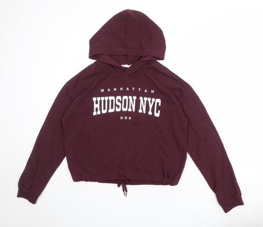 H&M Girls Red Cotton Pullover Hoodie Size 14 Years Pullover - NYC