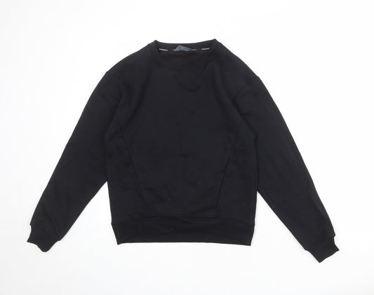 GOODMOVE Womens Black Cotton Pullover Sweatshirt Size 6 Pullover